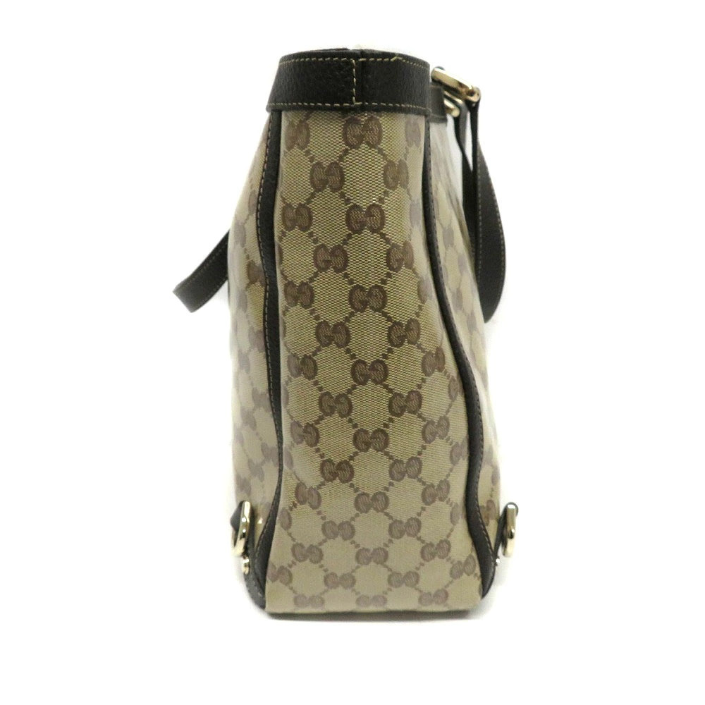 Gucci Tote Crystal Bag GG Abbey Brown Beige